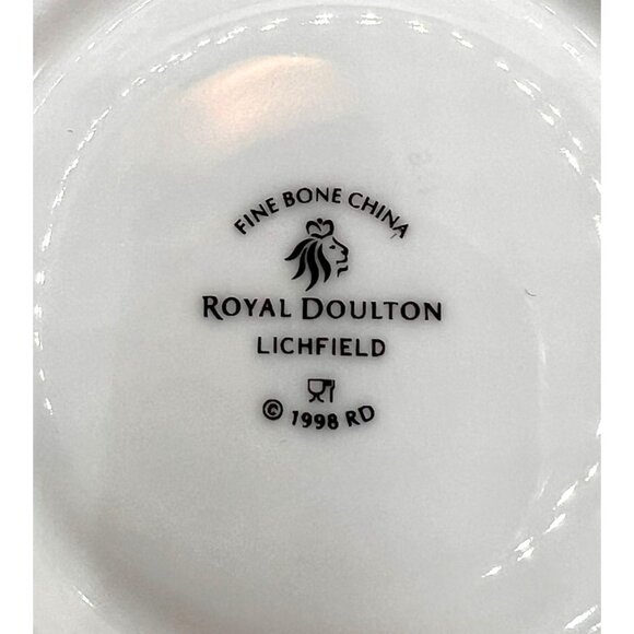 Brand New Royal Doulton Porcelain "Lichfield" Floral Teacup & Saucer Set of 6 - Picture 9 of 12